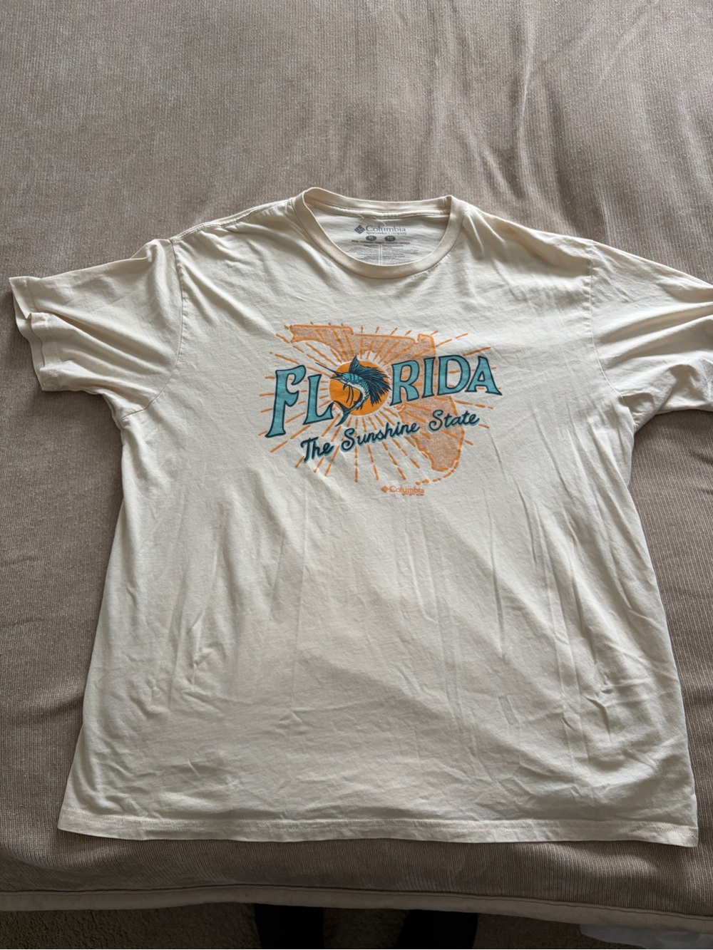 Columbia Cream Short Sleeve Florida Graphic Tee
